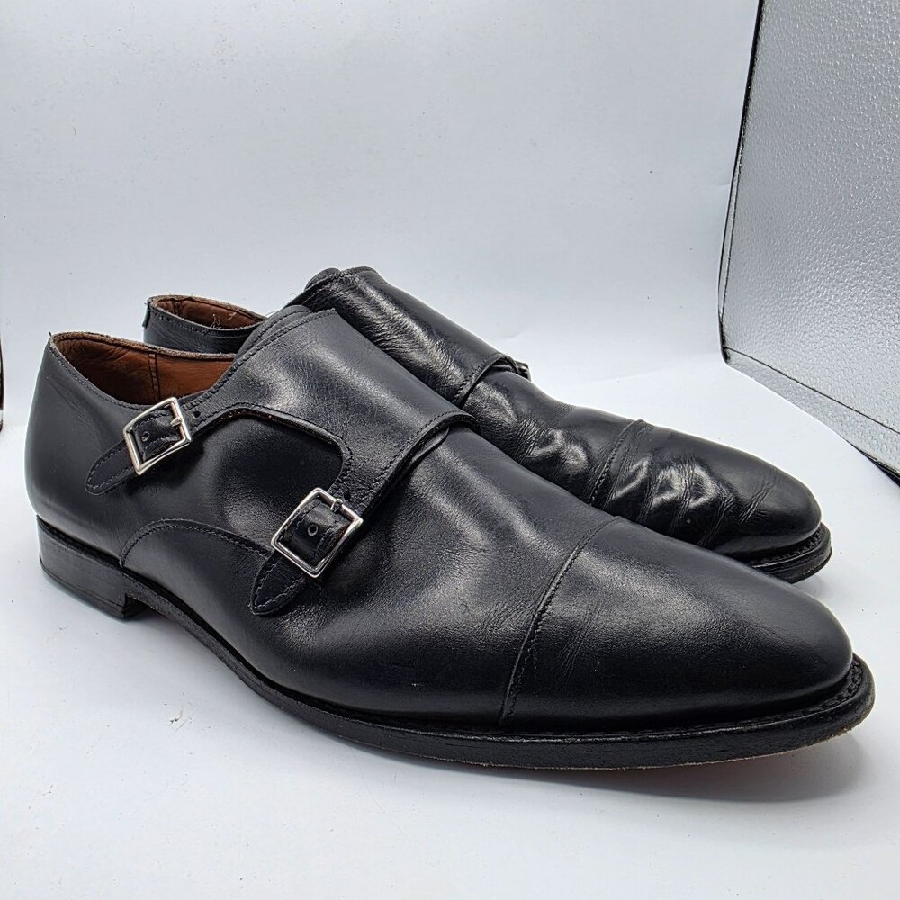 Allen Edmonds St. John's Double Monk Strap Mens Size 11.5 Black Dress Shoe
